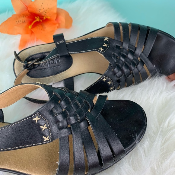 Softspots black slingback sandal - Picture 4 of 8